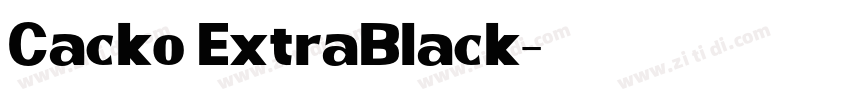 Cacko ExtraBlack字体转换